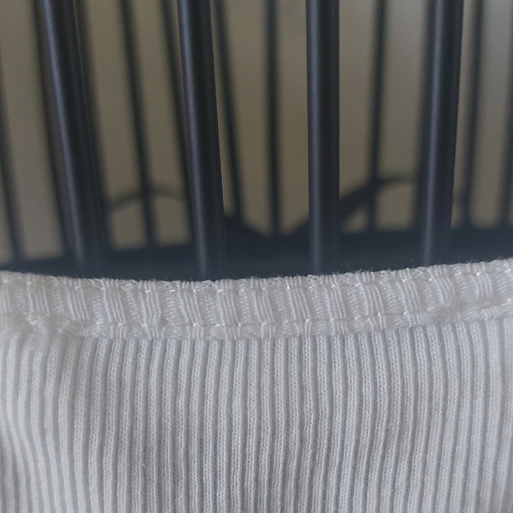 NWOT, TERRANOVA Size XL, Elegant White Lace Trimmed Women's Top, 100% Cotton - Picture 5 of 8
